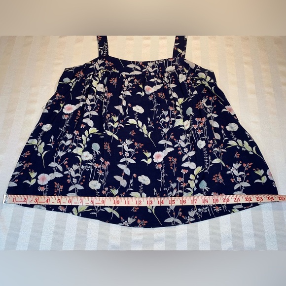 GAP Floral Print Tank Blouse Wide Straps Sz XS - Picture 5 of 9
